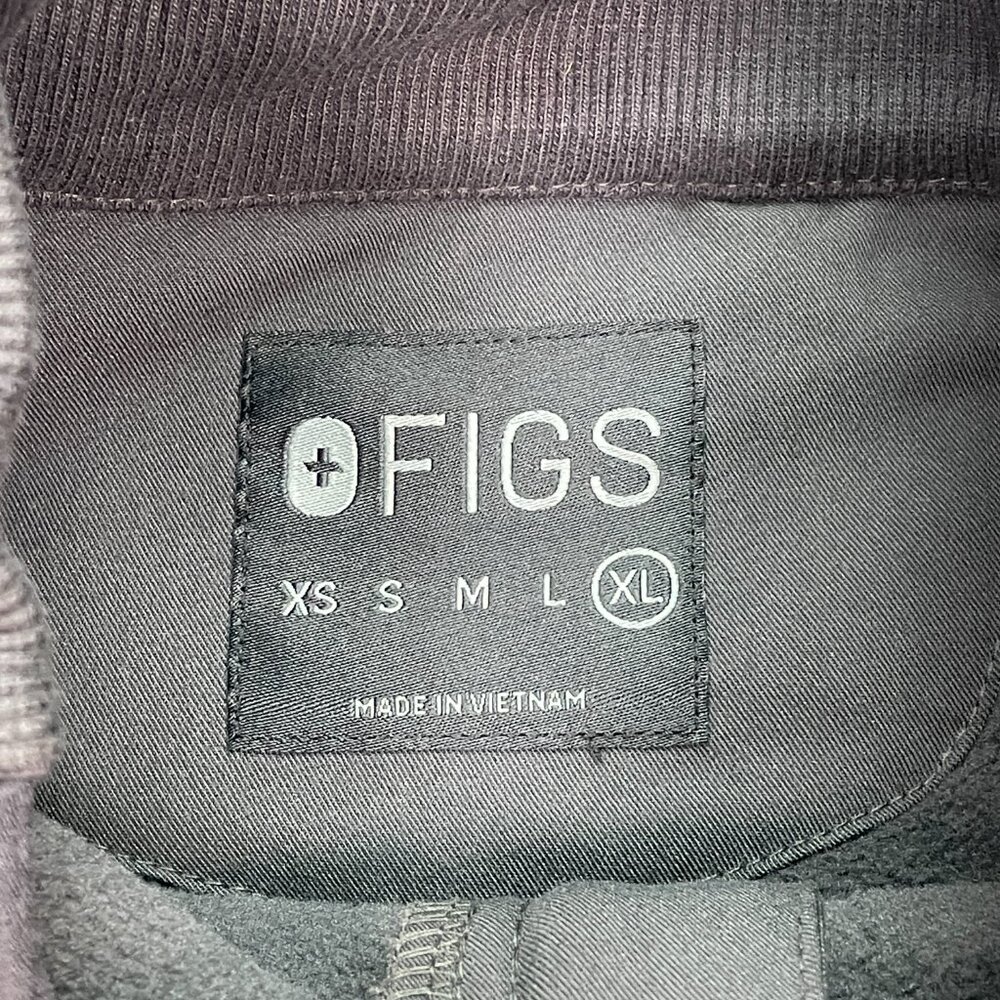 Figs On Shift Fleece Jacket Men's Size XL Full Zip Gray Scrubs MXXOW1007 - Picture 5 of 7